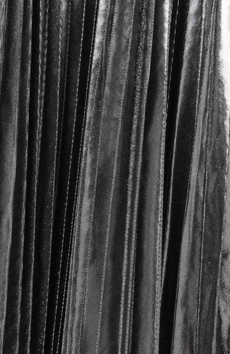 AllSaints Jax Pleated Maxi Skirt, Alternate, color, Metallic Silver