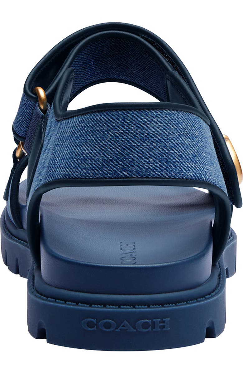 COACH Brynn Canvas Sandal, Alternate, color, Deep Blue