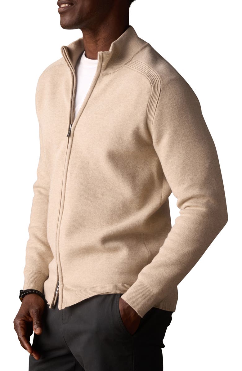 The Normal Brand Coopers Landing Zip Cardigan, Alternate, color, Oatmeal