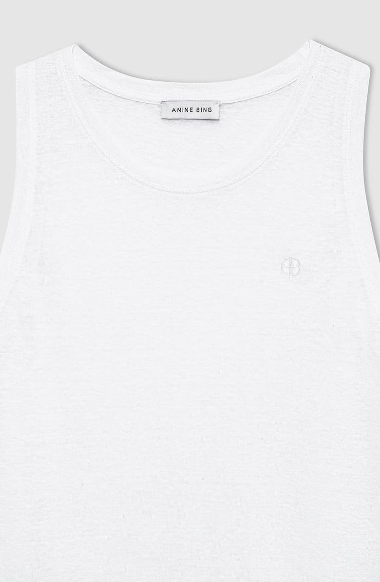 ANINE BING Juliann Tank, Alternate, color, White