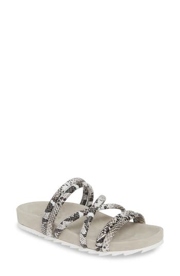 Jslides Tess Strappy Slide Sandal In Gray