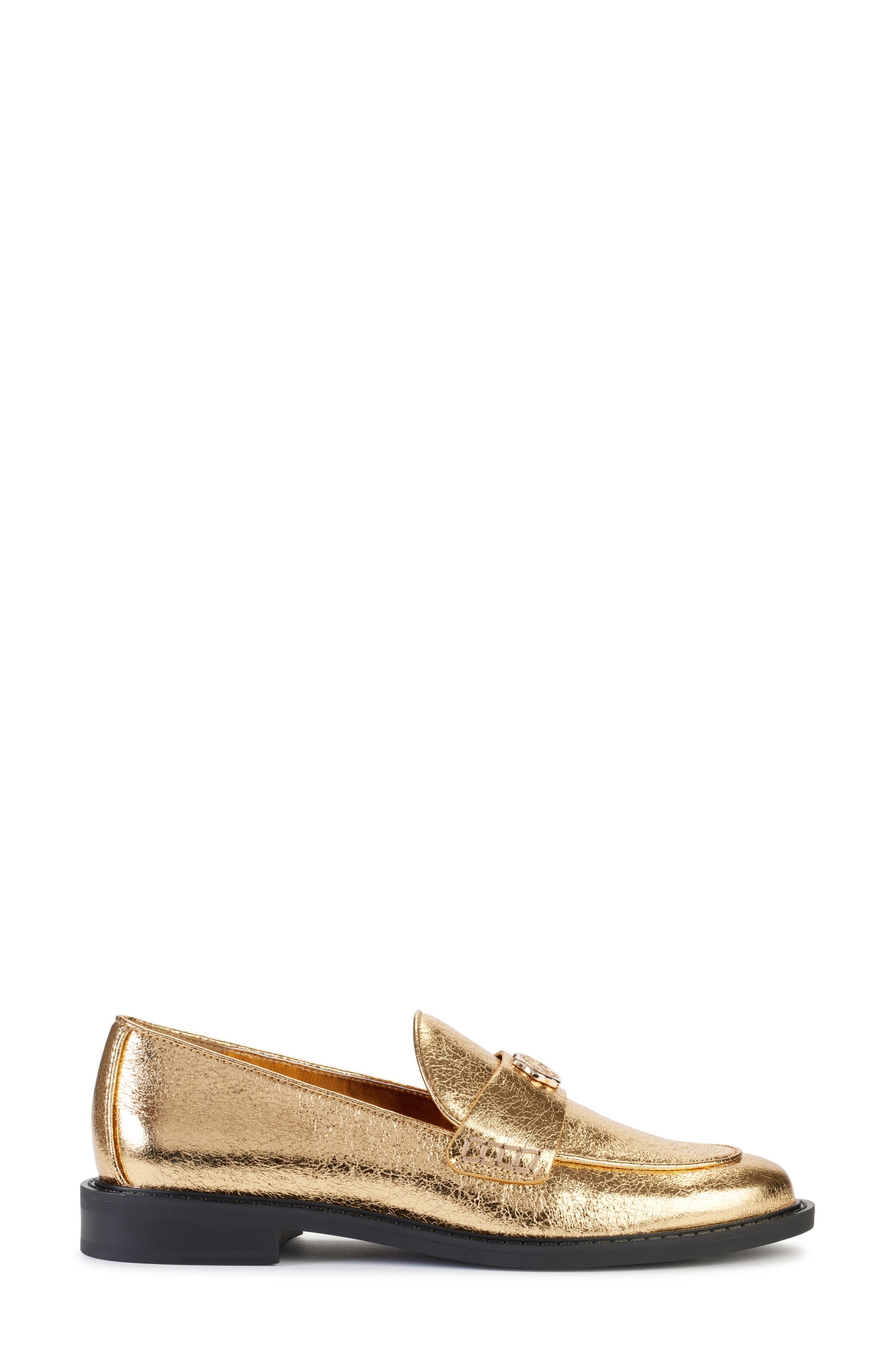 KARL LAGERFELD PARIS Rylyn Metallic Loafer, Alternate, color, Gold