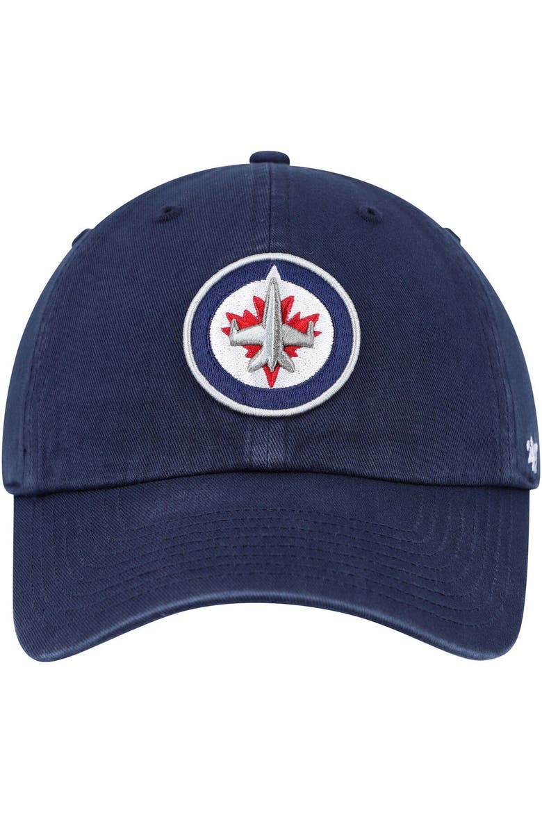 Men's '47 Navy Winnipeg Jets Clean Up Adjustable Hat, Alternate, color, Navy