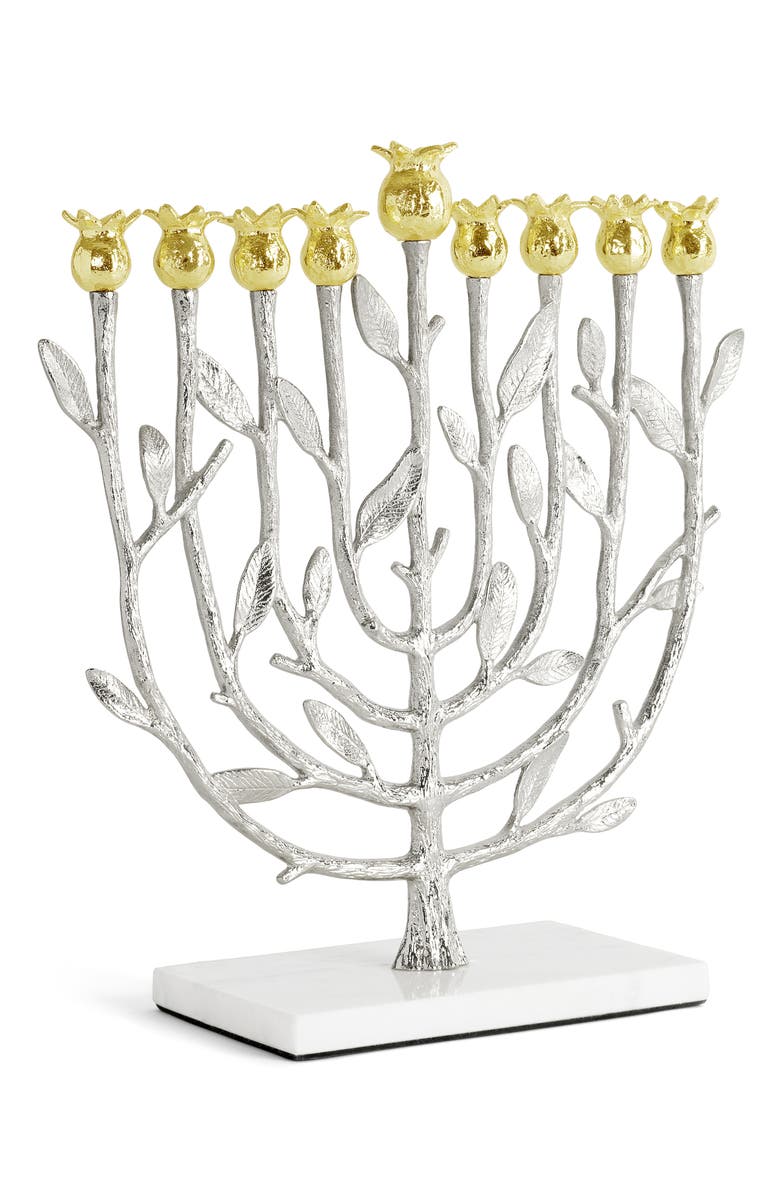 Michael Aram Pomegranate Menorah, Alternate, color, Gold/ Silver