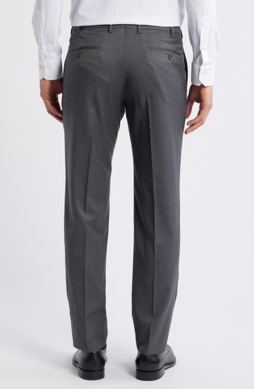Zanella Men's Parker New Basic Wool Pants In Medium Grey