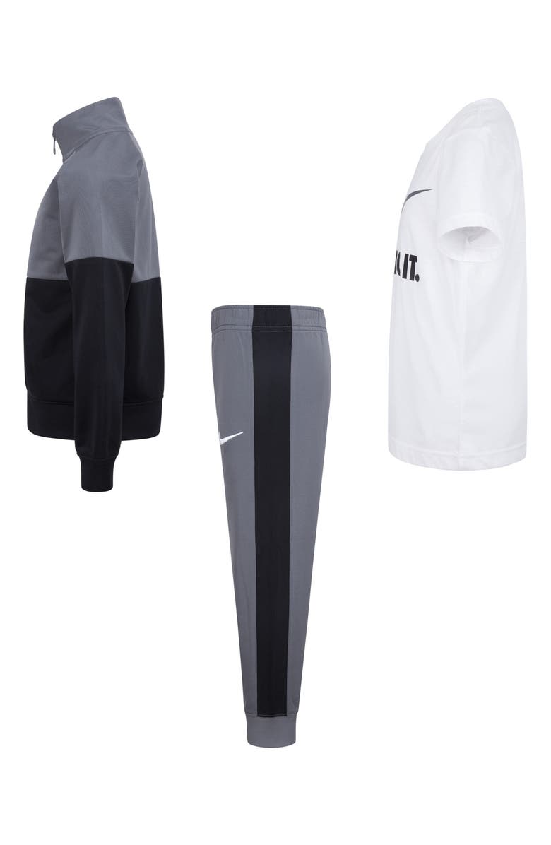 Nike Kids' Colorblock Track Jacket, Logo Graphic T-Shirt & Joggers Set, Alternate, color, 