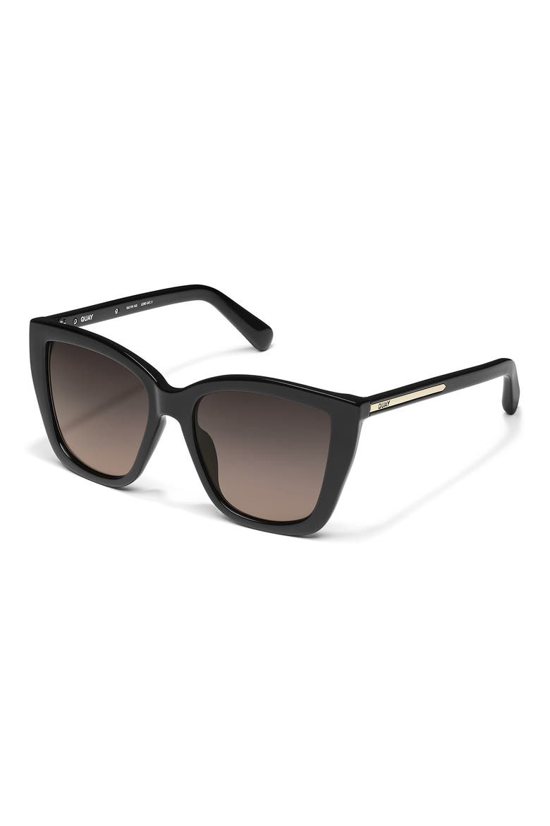 See Ya 56mm Gradient Square Sunglasses, Alternate, color, BLACK/ SMOKE TAUPE