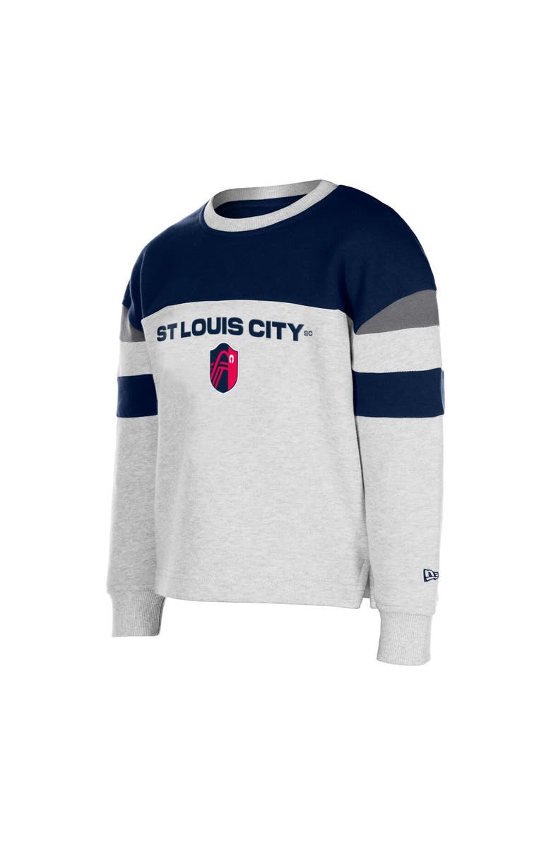 5TH AND OCEAN BY NEW ERA Girls Youth 5th & Ocean by New Era Gray St. Louis City SC Pullover Sweatshirt, Alternate, color, Gray