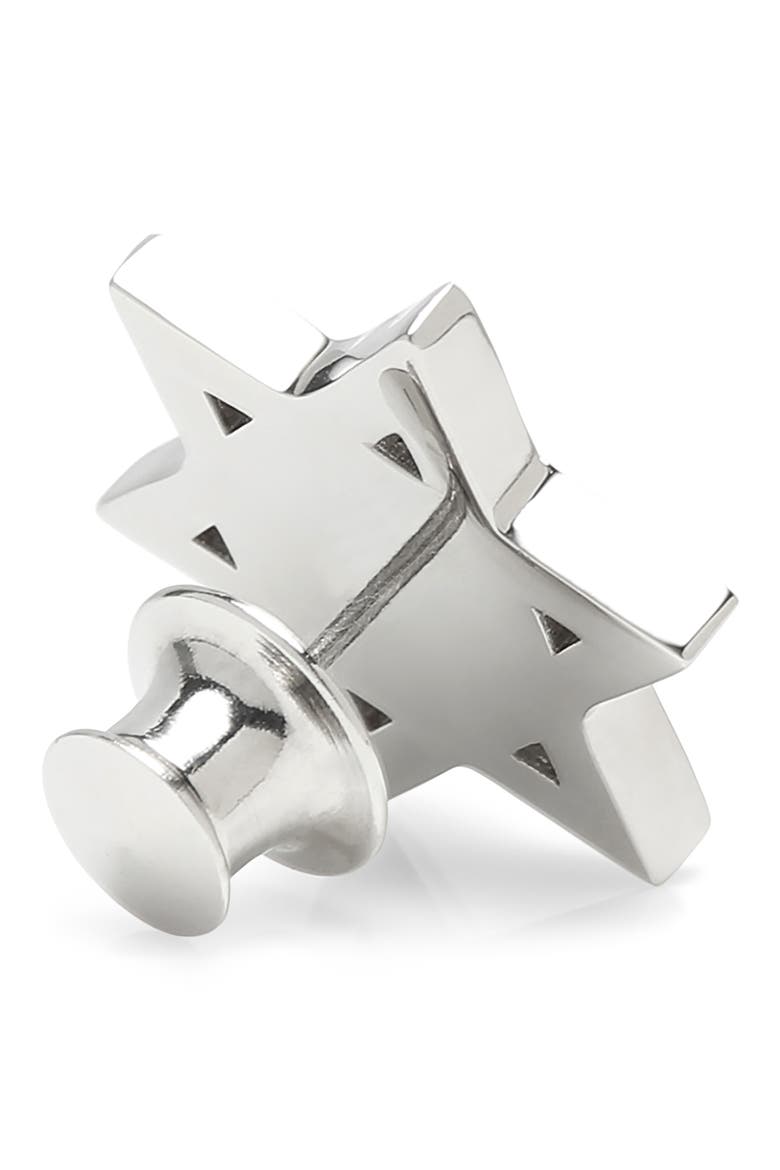 Star of David Lapel Pin, Alternate, color, SILVER