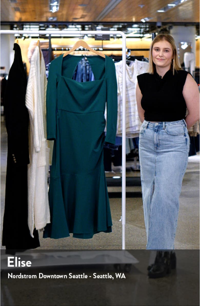 Sharlize Long Sleeve Stretch Crepe Dress, sales video thumbnail