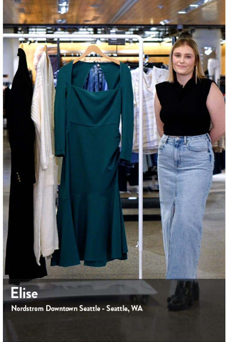 Sharlize Long Sleeve Stretch Crepe Dress video