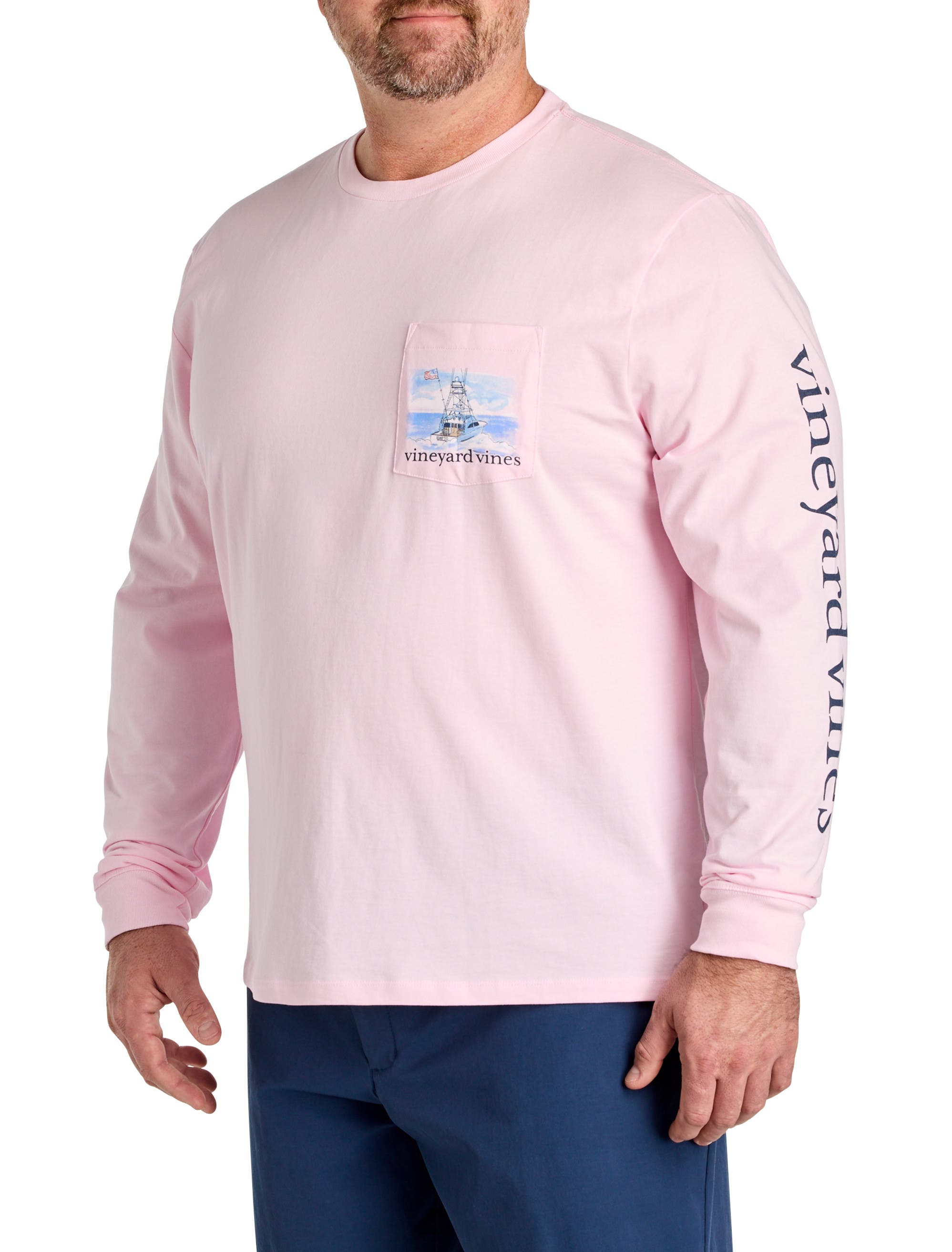 vineyard vines Big & Tall Painted Shining Sea Flag Long-Sleeve