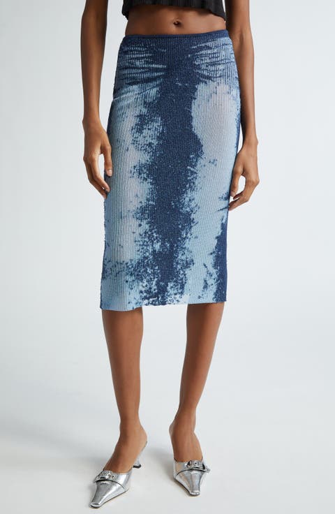 M-Begonia Rib Sweater Skirt