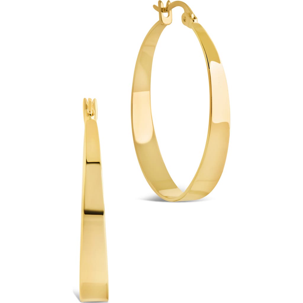 Sterling Forever Henrietta Graduated Hoop Earrings In Gold