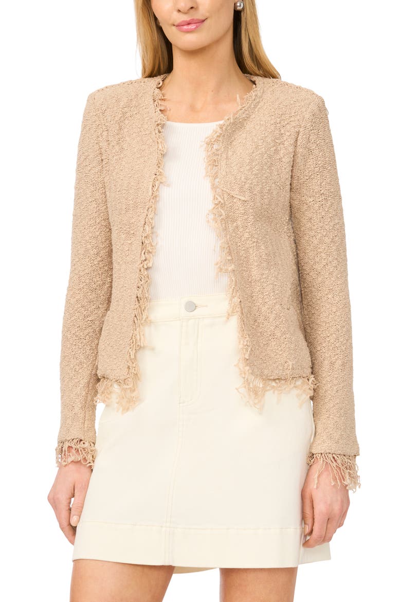 Fringe Crop Jacket, Main, color, CAMEL