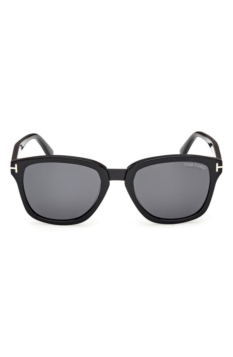 TOM FORD 53mm Square Polarized Sunglasses, Main, color, 