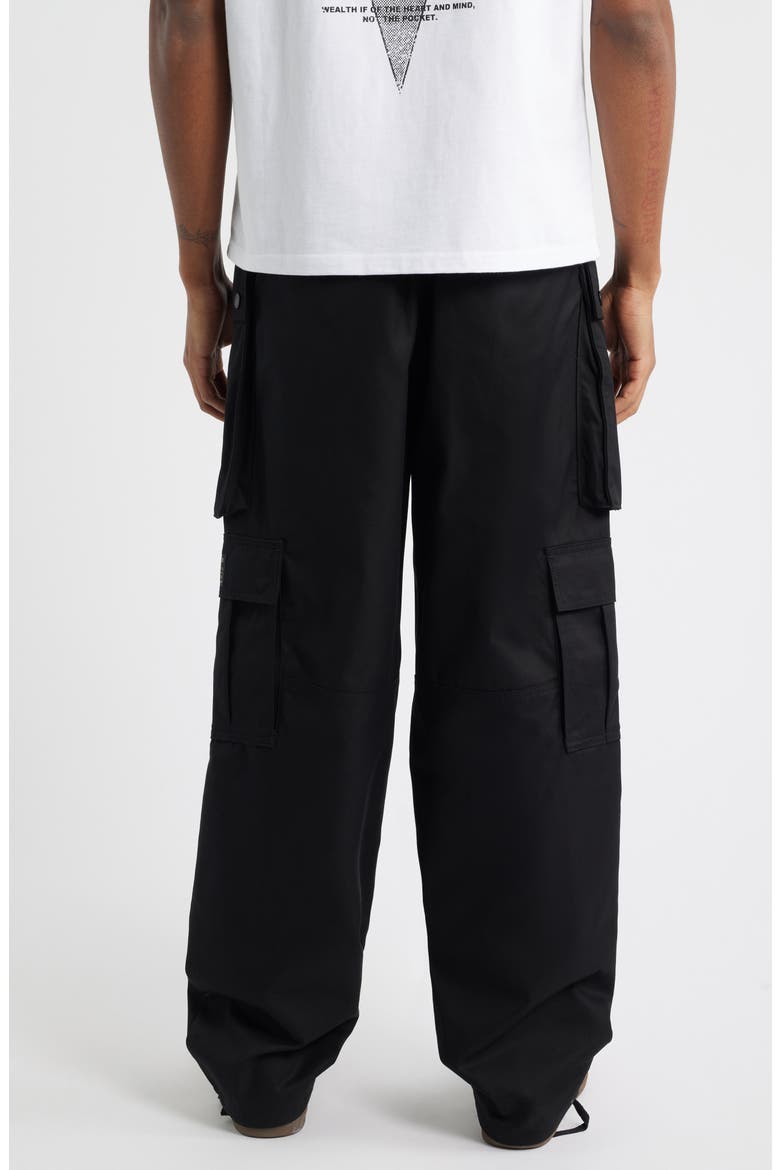 BB Thrusters Cotton Drawstring Cargo Pants, Alternate, color, BLACK