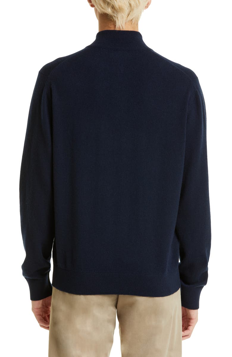 Sunspel Half Zip Cashmere Sweater, Alternate, color, 
