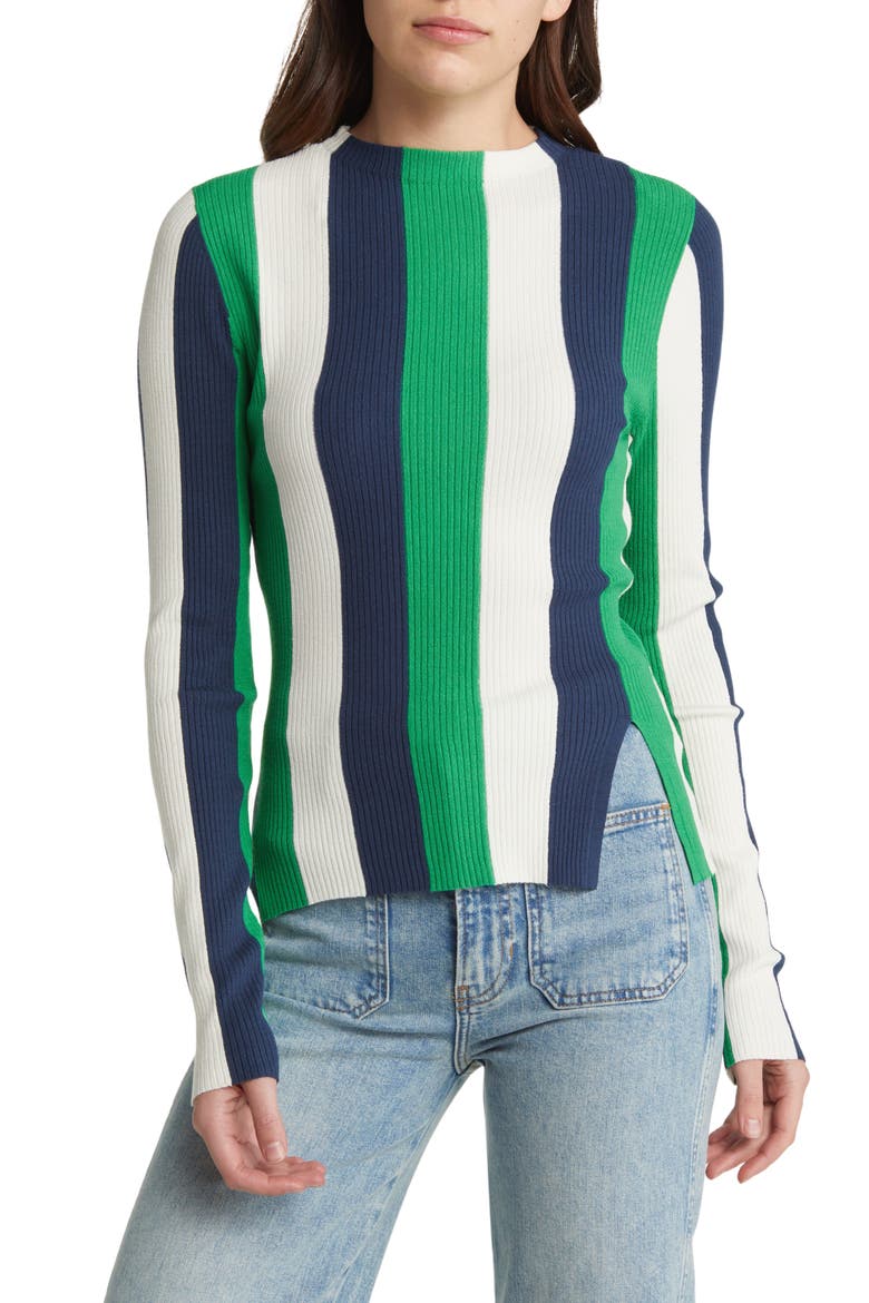 Rib Stripe Sweater, Main, color, MULTI STRIPE