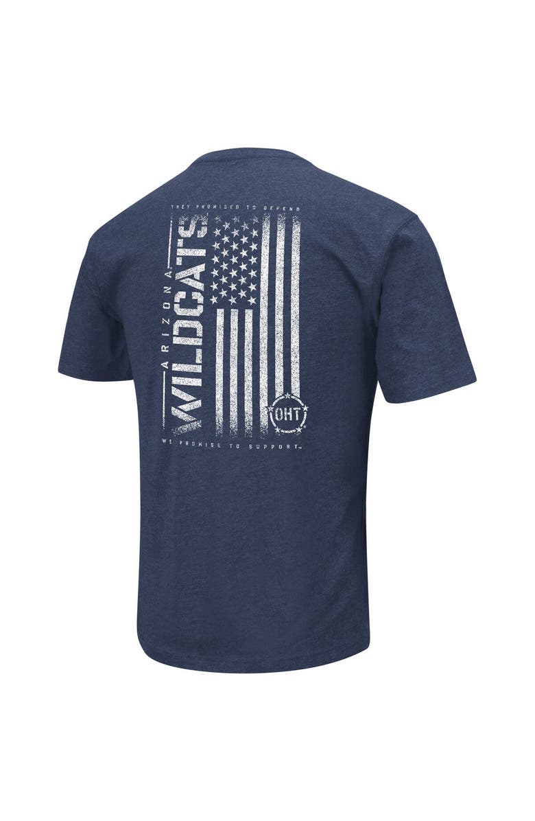 COLOSSEUM Men's Colosseum Navy Arizona Wildcats OHT Military Appreciation Flag 2.0 T-Shirt, Alternate, color, 