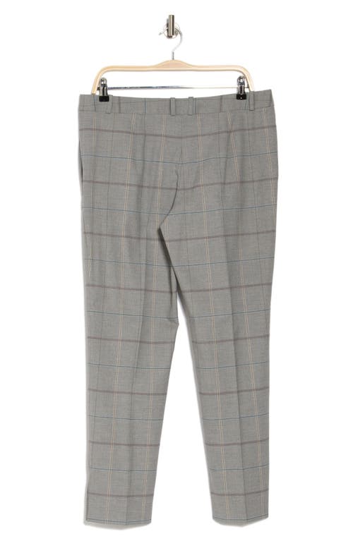 Hugo Boss Boss Orange Tachy Windowpane Tapered Leg Pants In Melange Windowpane