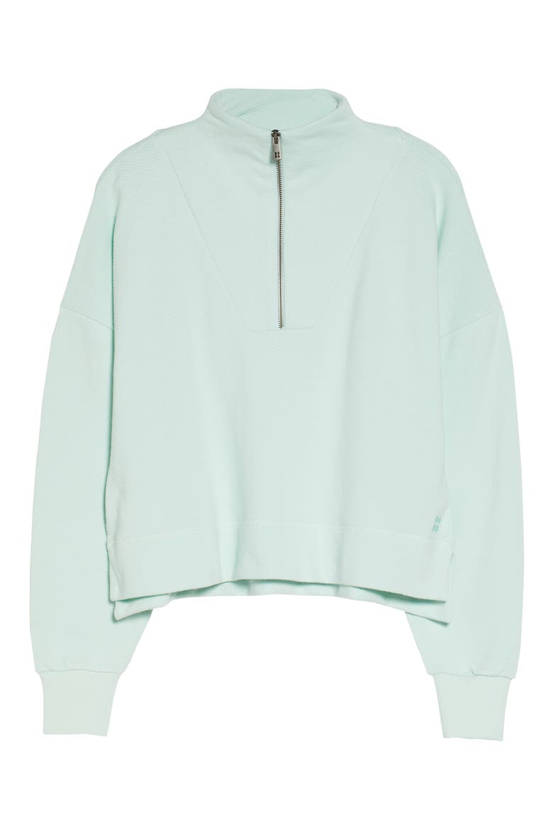 Nestle Up Half Zip Sweatshirt, Alternate, color, PEARL BLUE