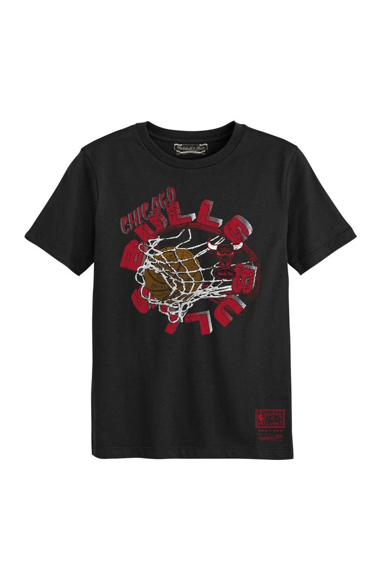 Mitchell & Ness Preschool Mitchell & Ness Black Chicago Bulls In The Net T-Shirt, Main, color, Black