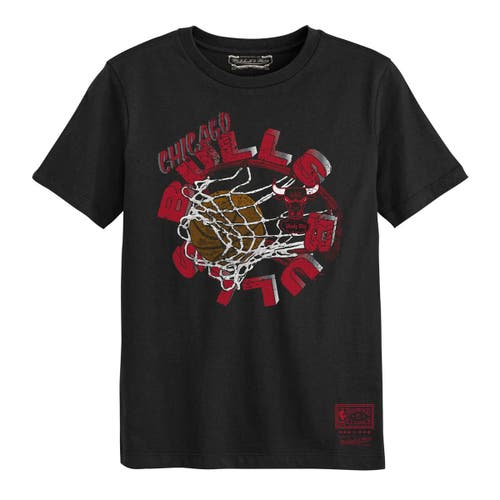 Mitchell & Ness Kids' Preschool  Black Chicago Bulls In The Net T-shirt