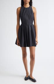 SPORTMAX Ara Pleated Cotton Poplin Minidress