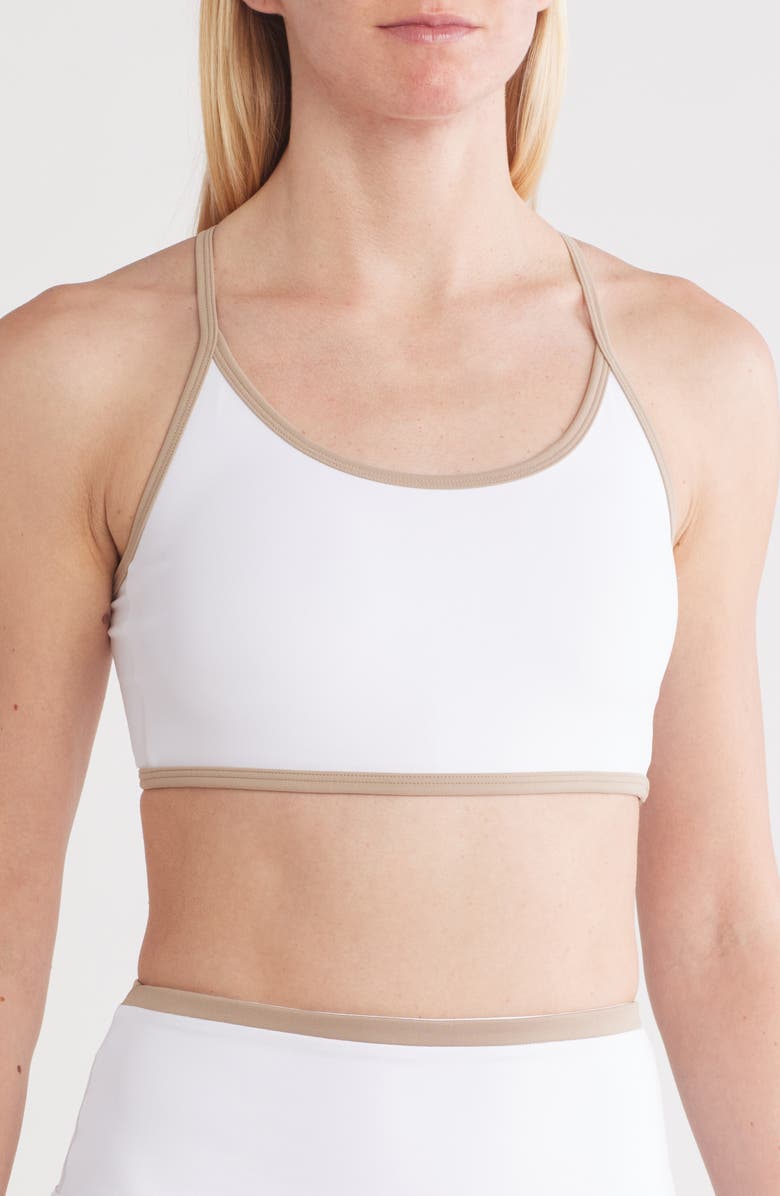 X by Gottex Racerback Sports Bra, Main, color, White