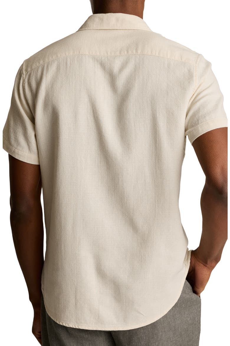 Riviera Slim Fit Short Sleeve Button-Up Shirt, Alternate, color, ECRU DIAMOND GEO