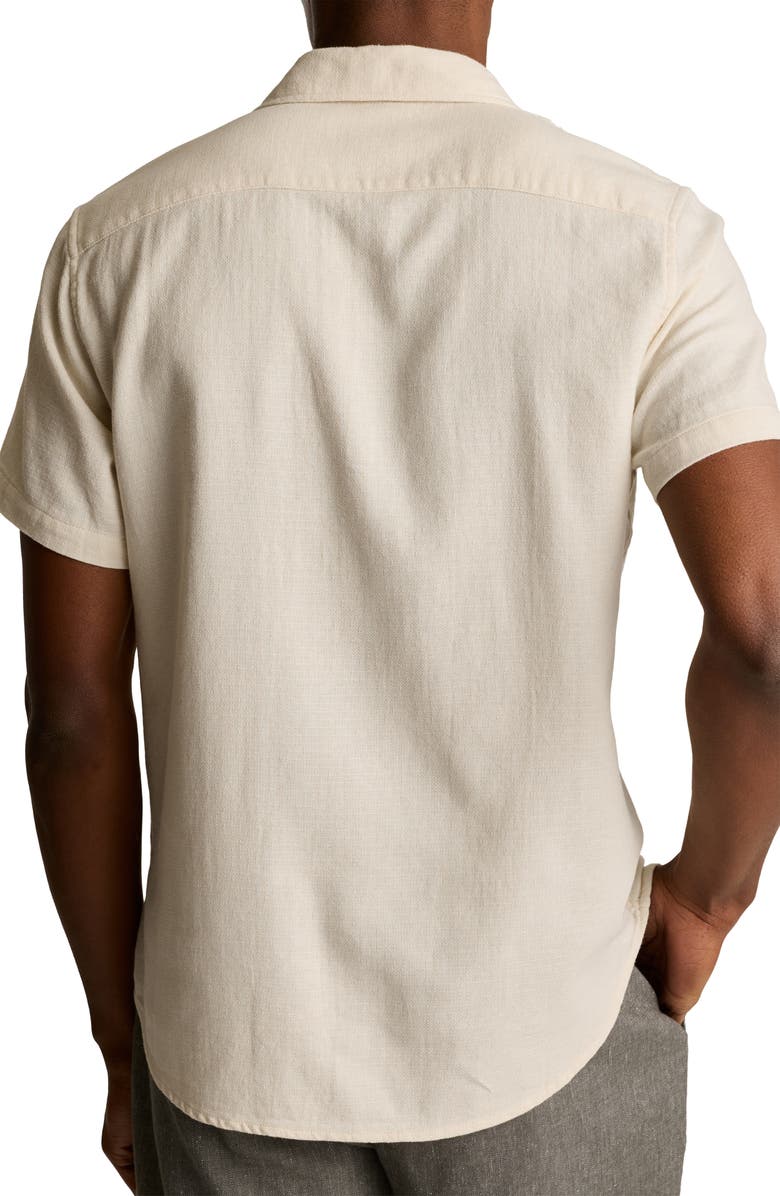 Bonobos Riviera Slim Fit Short Sleeve Button-Up Shirt, Alternate, color, Ecru Diamond Geo