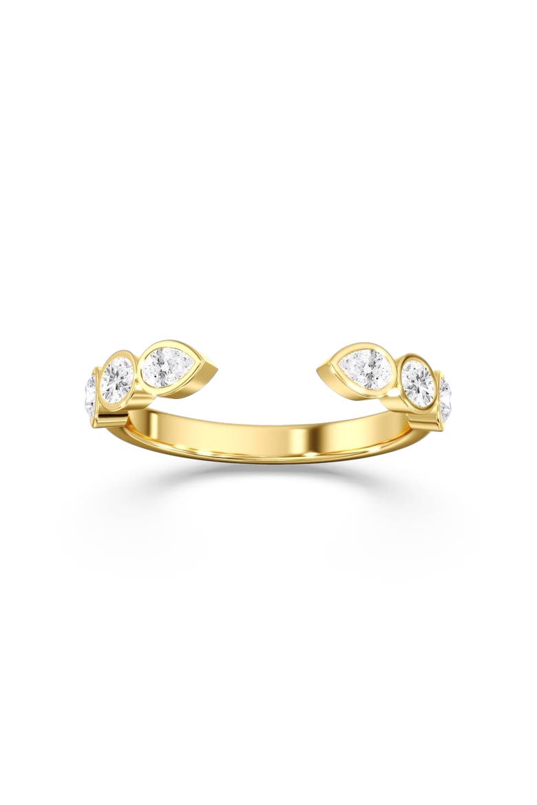 Open Multi Shape Bezel Lab Diamond Band in 14K, Alternate, color, Yellow Gold