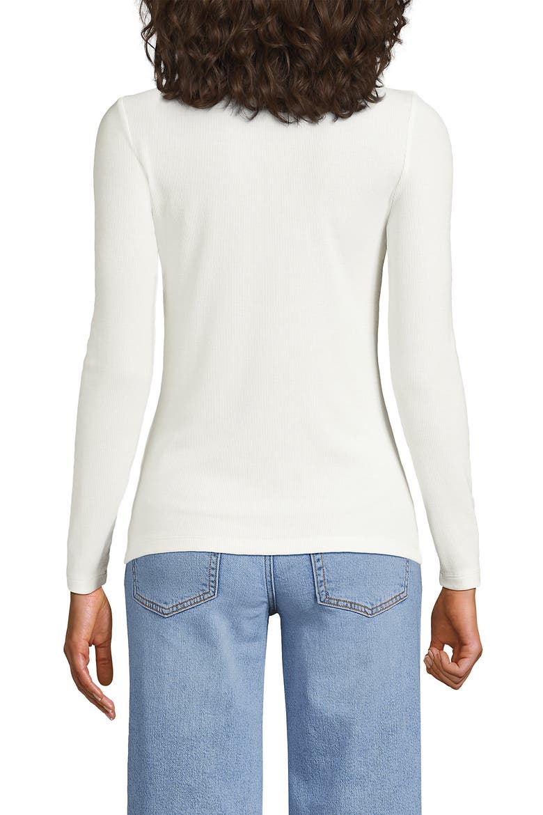 Drapey Rib Skimming Long Sleeve Henley, Alternate, color, Ivory