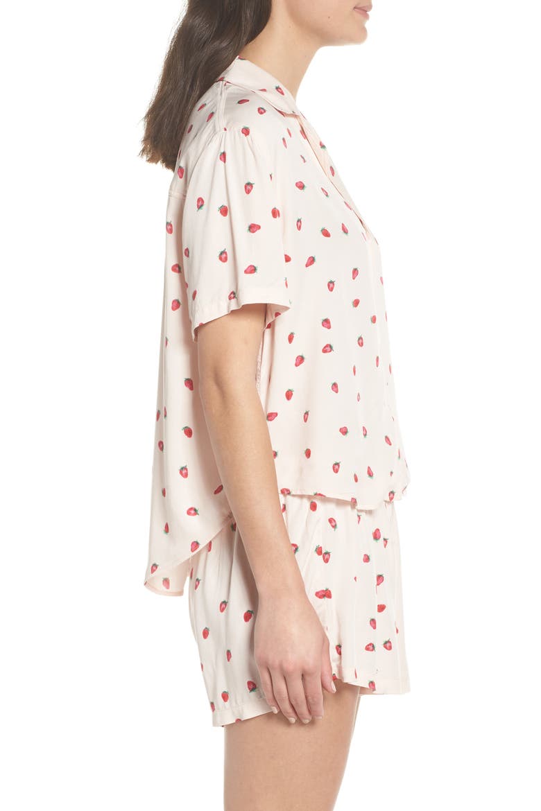 Short Pajamas, Alternate, color, BLUSH STRAWBERRY
