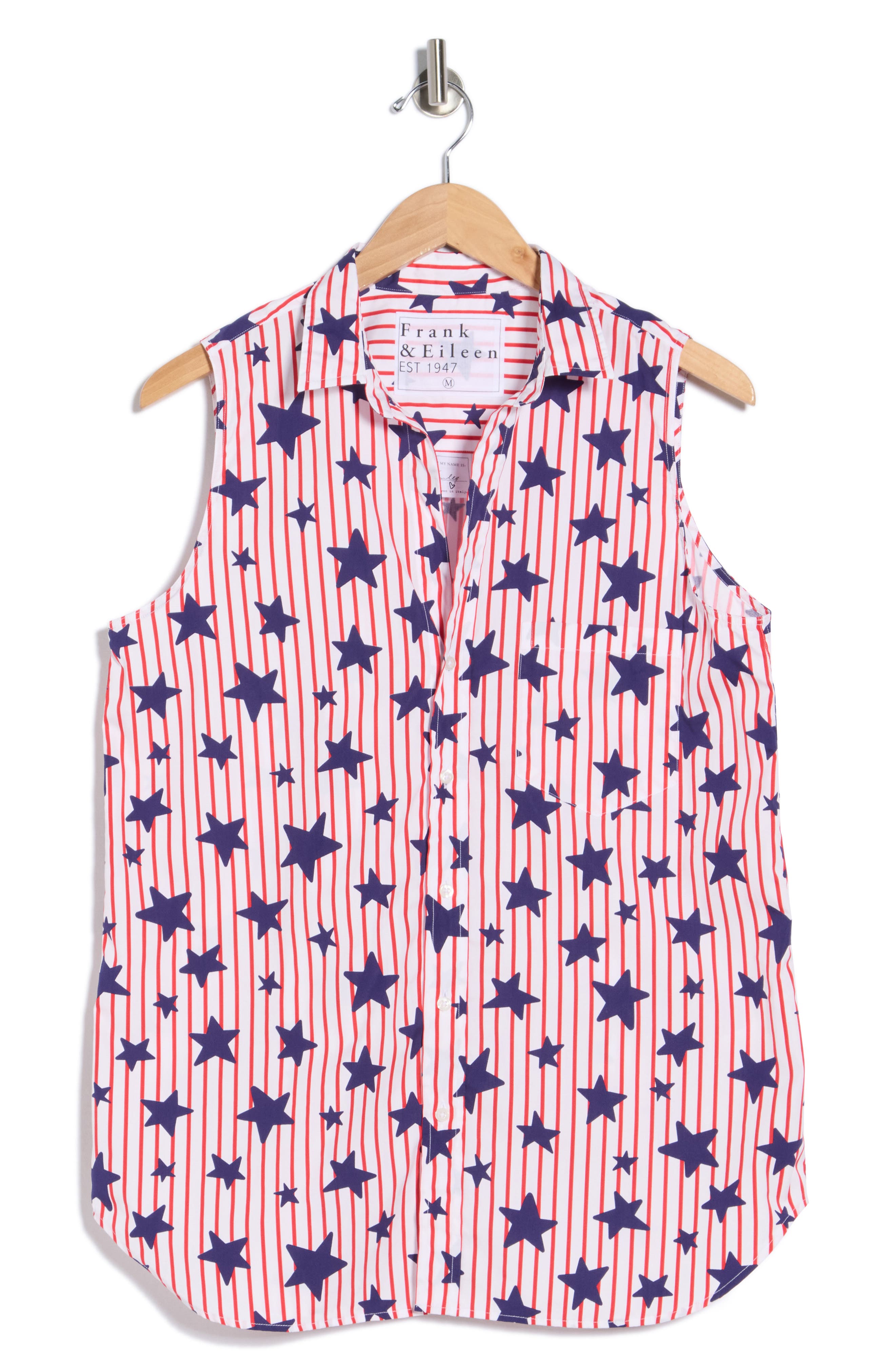 Frank & Eileen Cotton Sleeveless Button-Up Shirt