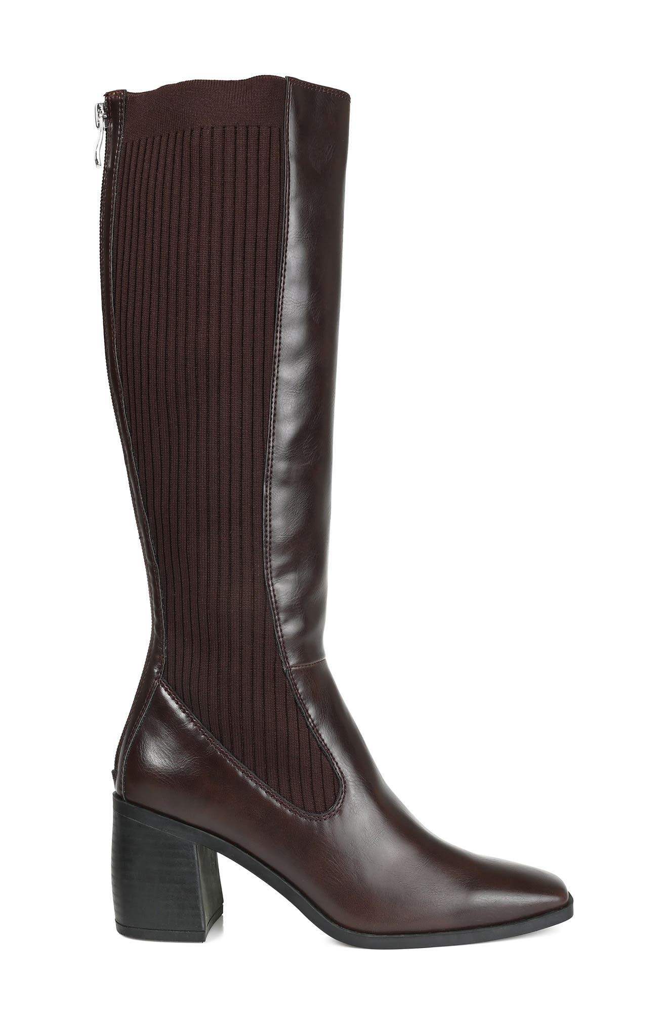 Journee Collection Winny Tall Boot, Alternate, color, Brown