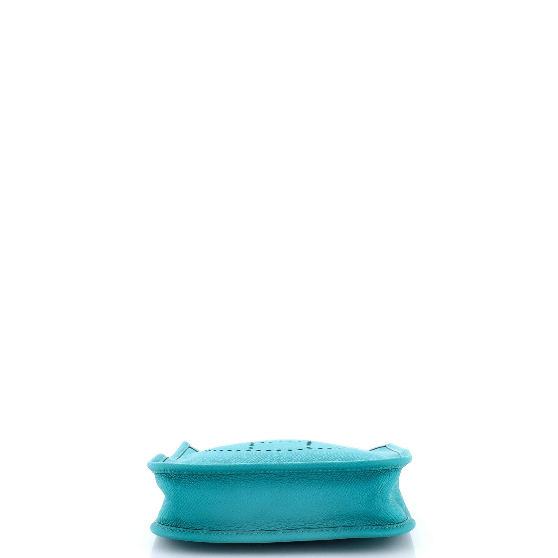 Pre-Owned Hermes Evelyne Bag Gen III Epsom TPM, Alternate, color, Bleu Paon