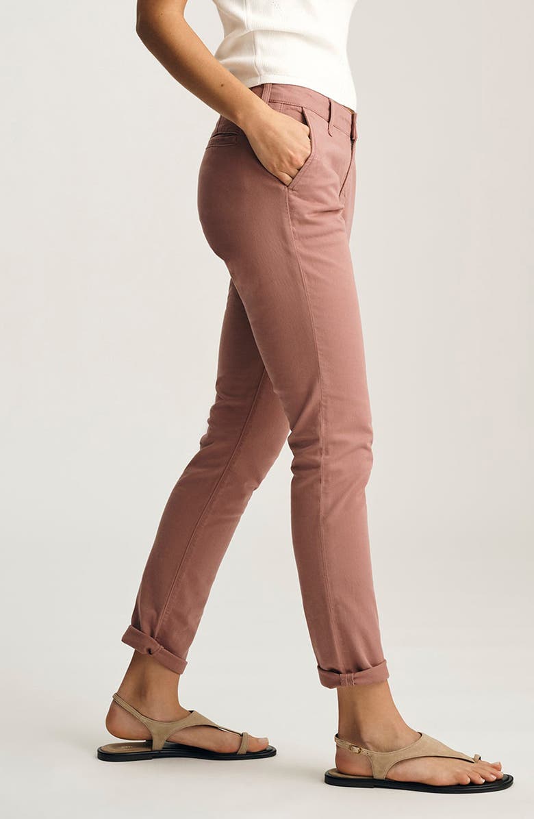 Mavi Jeans Kathleen Mid Rise Slim Stretch Twill Chino Pants, Alternate, color,