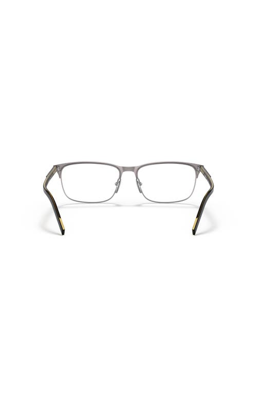 Prada 57mm Rectangle Optical Glasses In Black