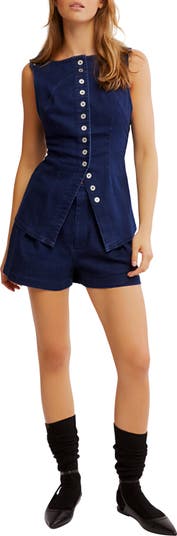 Salone Denim Vest & Shorts Set