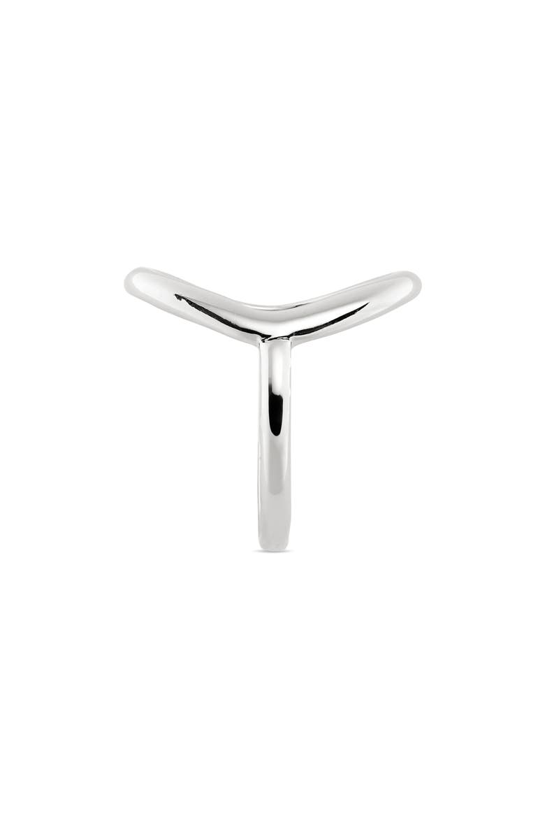 Open Oval Ring, Alternate, color, RHODIUM