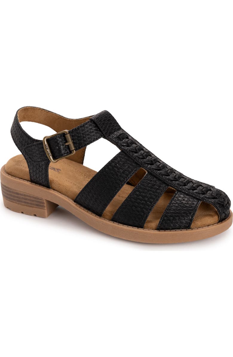 MUK LUKS Women's Vanilla Fisherman Sandal, Main, color, Black