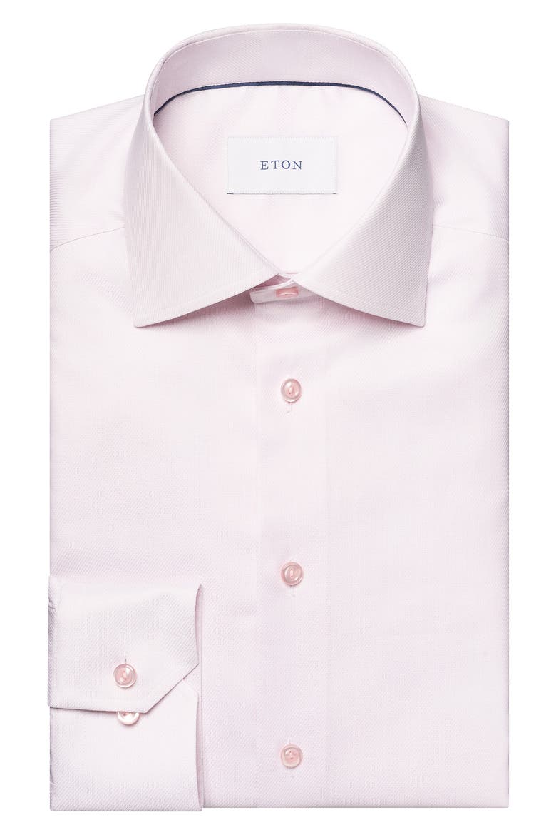 Slim Fit Textured Dress Shirt, Alternate, color, MEDIUM PINK