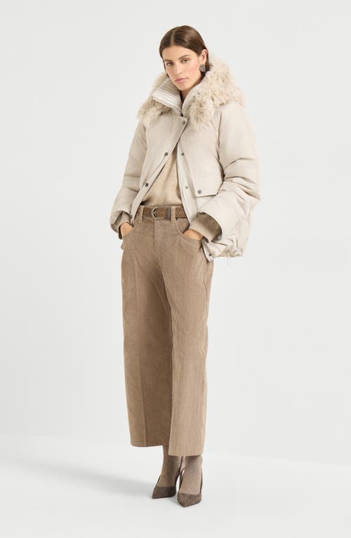 Brunello Cucinelli Square Contemporary Trousers In Brown