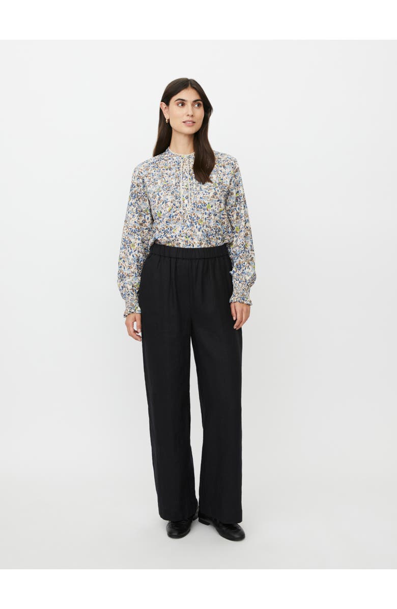 Masai Copenhagen MaParino Linen Wide Leg Pants, Alternate, color, Black