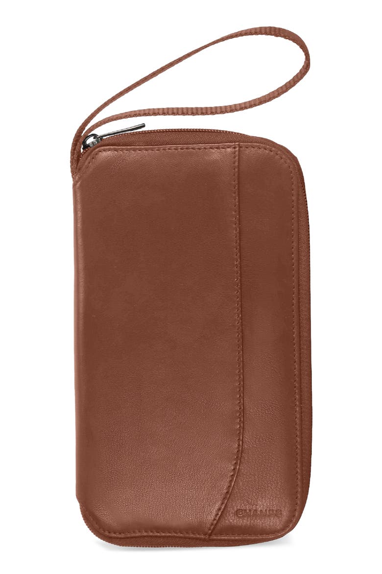 Leather Passport Case, Main, color, BROWN