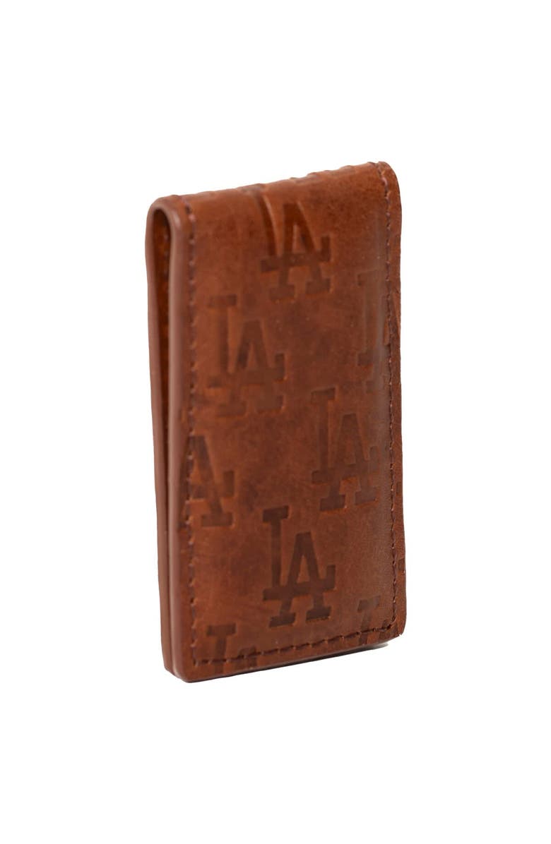 LUSSO Brown Los Angeles Dodgers Sammy Magnetic Money Clip, Alternate, color, Brown