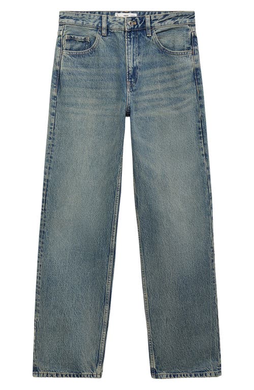 Mango Straight Leg Jeans In Blue