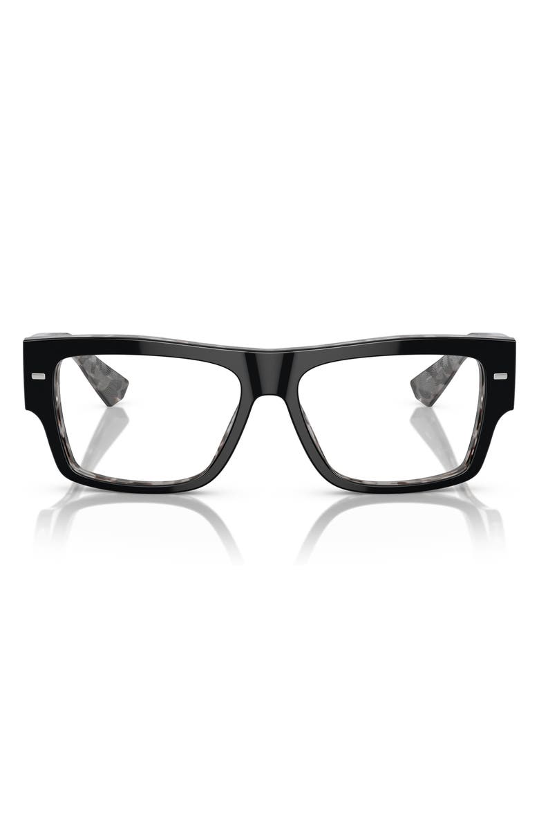 Dolce&Gabbana 55mm Rectangular Optical Glasses, Main, color, 